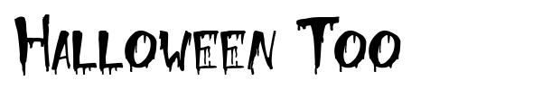 Halloween Too font preview